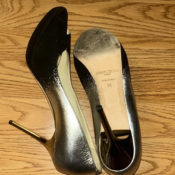 Jimmy Choo open toed pumps size 8.5. - Picture 6 of 7